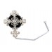 Bag Hanger - Rhinestone Cross Charm - BH-GH1013BK